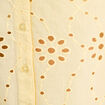 Blouse broderie anglaise jaune clair femme