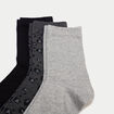 Lot de 3 paires de chaussettes gris clair femme