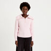 Pull col camionneur manches longues rose clair femme