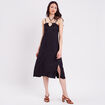 Robe &eacute;vas&eacute;e col bustier noir femme