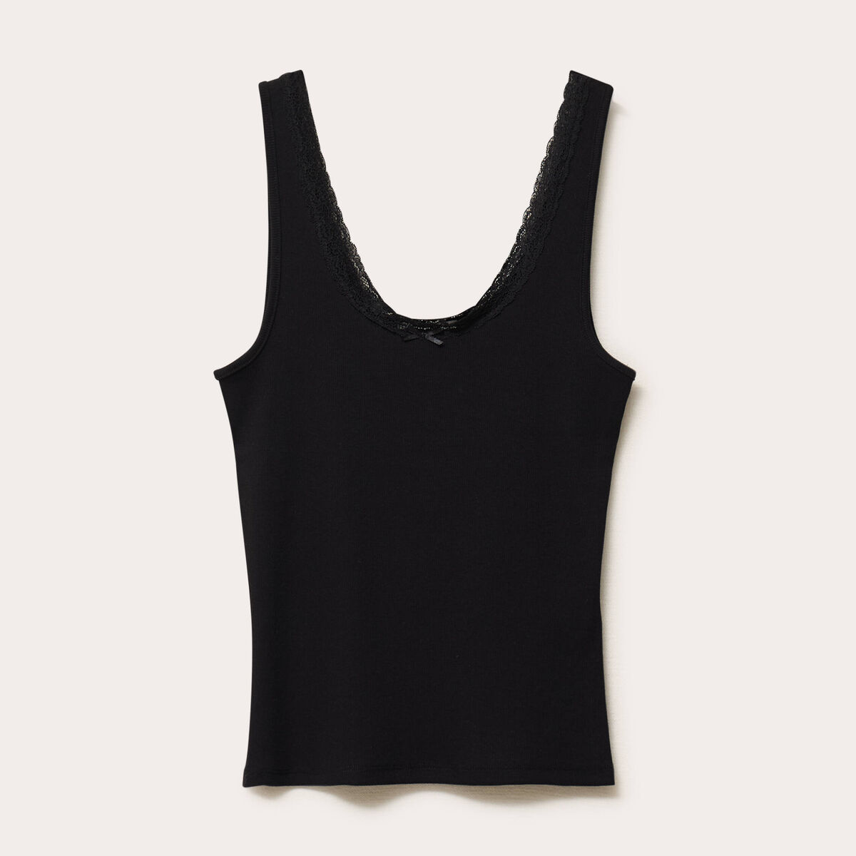 D&eacute;bardeur cintr&eacute; c&ocirc;tel&eacute; dentelle noir femme