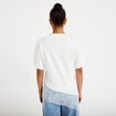 T-shirt oversize longue dentelle ecru femme