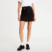 Jupe-short en maille avec boutons noir femme