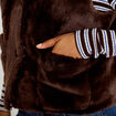 Gilet r&eacute;versible sans manches marron fonc&eacute; femme