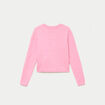 Gilet col v manches longues rose femme