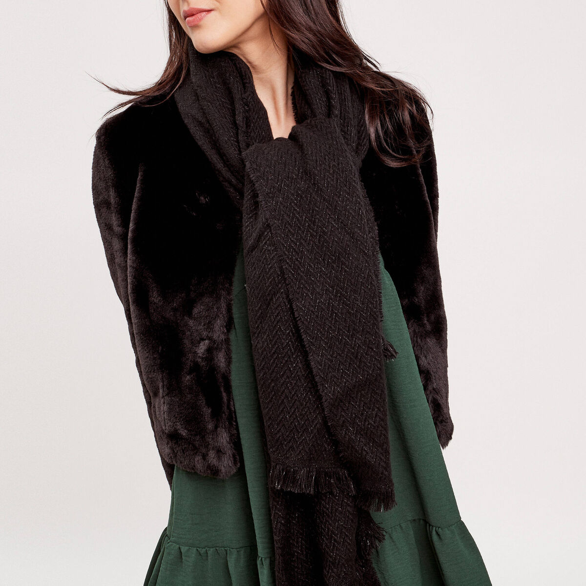 &Eacute;charpe noir femme