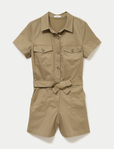 Combishort vert femme