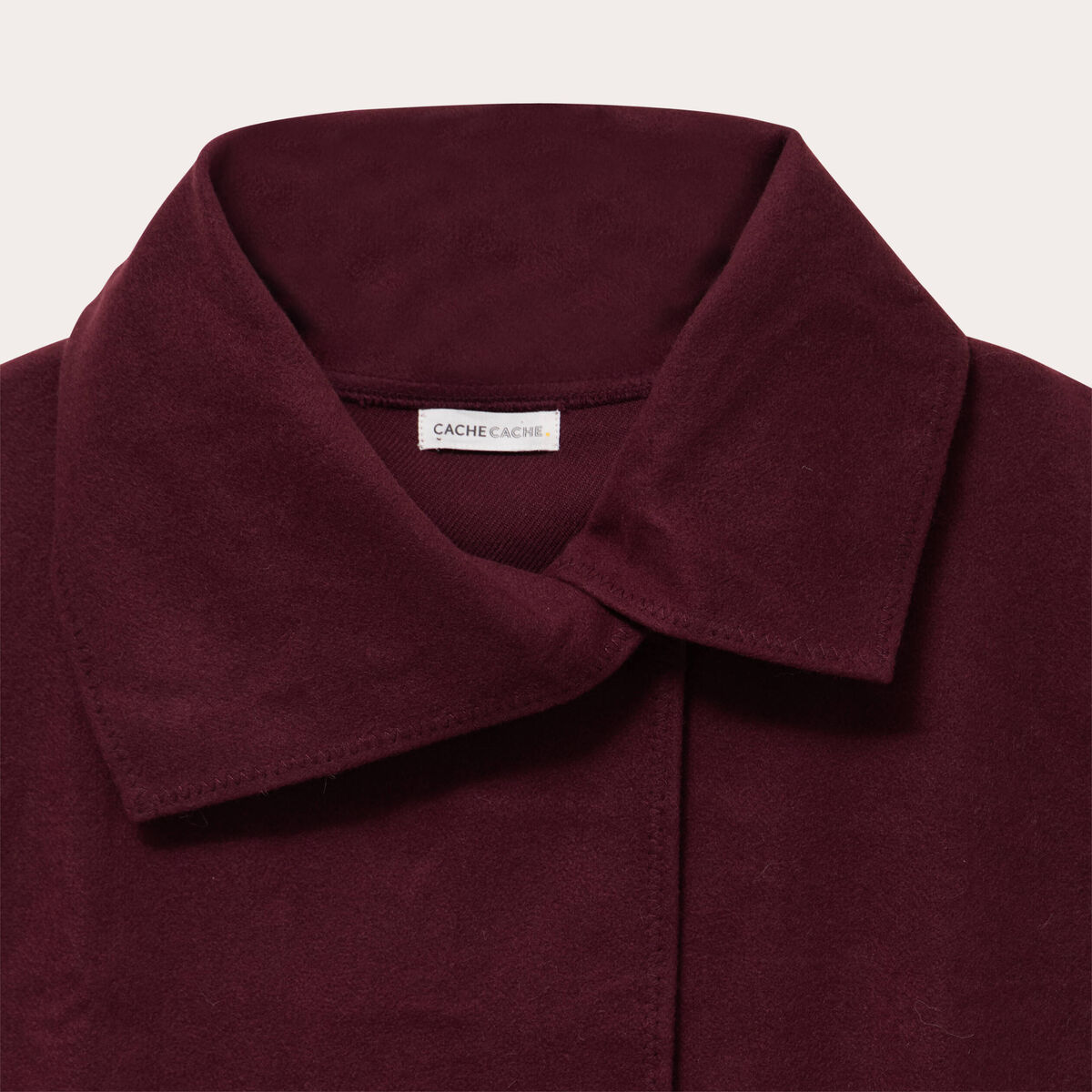 Cache-cou rouge fonc&eacute; femme