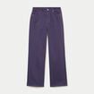 Jean wide leg ray&eacute; taille haute bleu femme