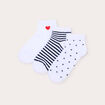 Lot de 3 paires chaussettes ecru femme