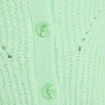 Gilet ajour&eacute; manches longues vert pastel femme