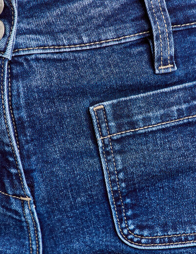 Jean bootcut taille haute denim stone femme