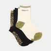 Lot de 3 paires de chaussettes vert kaki femme