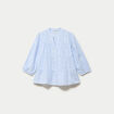 Chemise droite manches 3/4 blanc femme