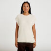 Pull sans manches ecru femme