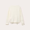 Pull &agrave; torsades ecru femme