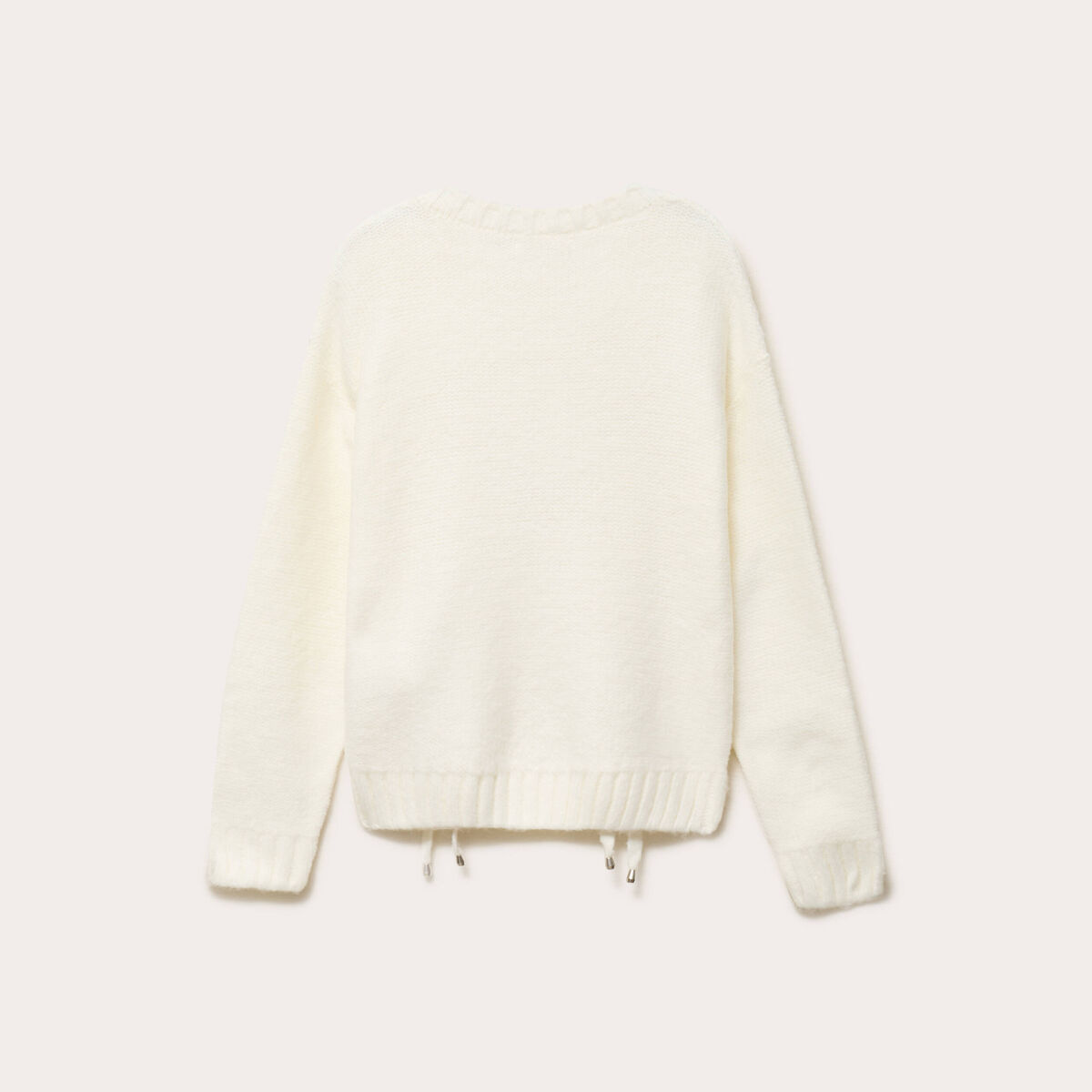 Pull &agrave; torsades ecru femme
