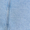 Jupe-short trap&egrave;ze en jean denim triple stone femme