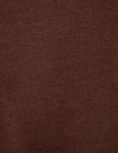 Sweat col rond manches longues marron fonc&eacute; femme