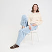 Pull manches longues ecru femme