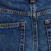 Jeans wide leg taille haute bleu fonc&eacute; femme