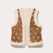 Gilet sans manches fausse fourrure marron fonc&eacute; femme