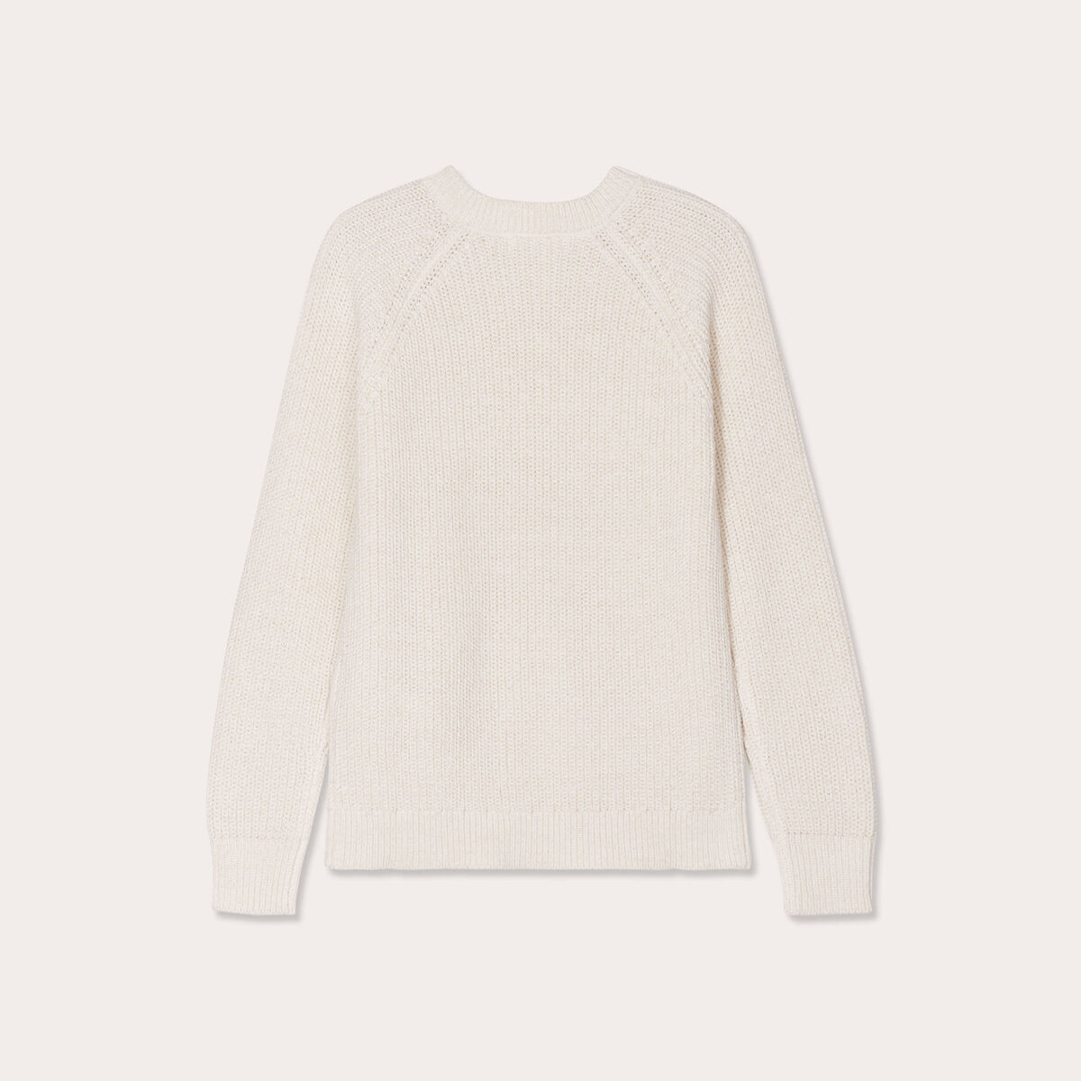Pull manches longues ecru femme