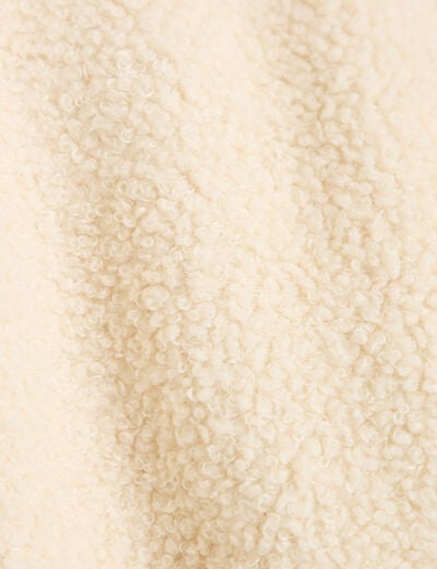 Veste sans manches effet polaire ecru femme