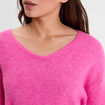 Pull avec col en V rose femme