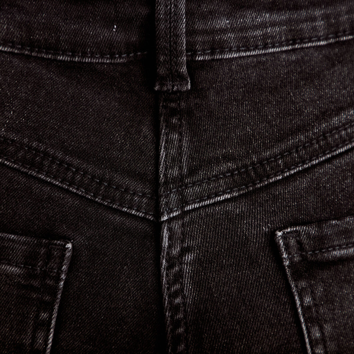 Jean skinny push-up taille standard denim noir femme