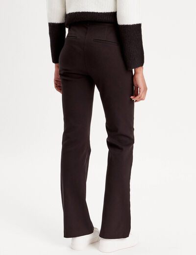 Pantalon bootcut &agrave; pont noir femme