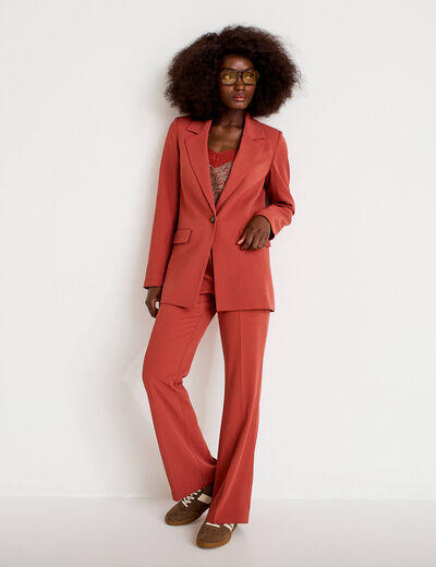 Pantalon bootcut taille standard vieux rose femme