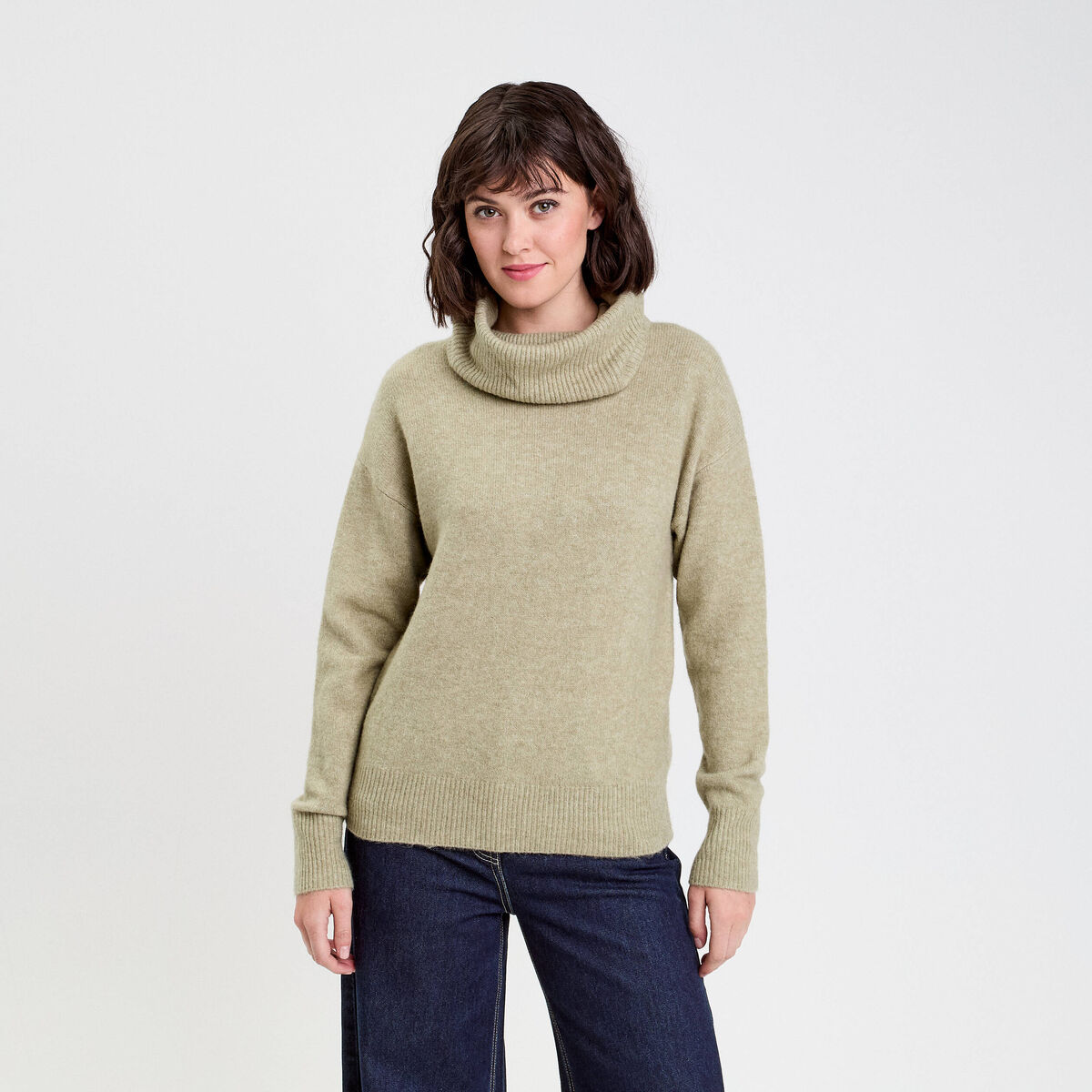 PULL COL ROULÉ VERT - Taille M - Occasion En Parfait état - Sans Marque