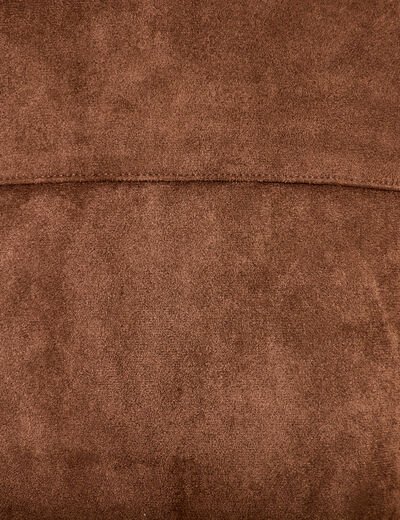 Veste droite cropped col tailleur marron femme