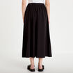 Jupon &eacute;vas&eacute; long noir femme
