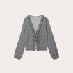 Blouse avec noeuds noir femme