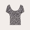 Blouse manches courtes noir femme