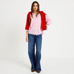 Chemise droite manches 3/4 rose femme
