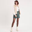 Veste courte ajust&eacute;e sans manches ivoire femme