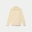 Chemise droite manches longues jaune citron femme