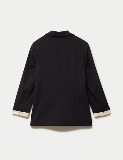 Blazer ajust&eacute; manches longues noir femme
