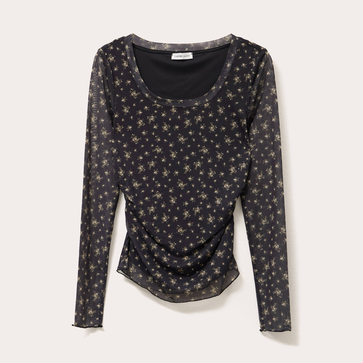 T-shirt manches longues noir femme