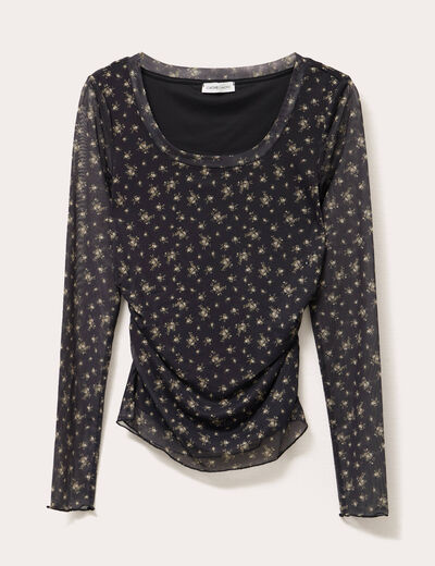 T-shirt manches longues noir femme