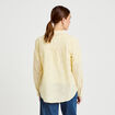 Chemise droite manches longues jaune citron femme