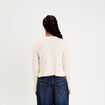 Gilet manches longues ecru femme