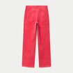 Pantalon droit en velours rouge femme