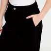 Pantalon chino en velours noir femme