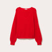 Pull manches longues rouge femme