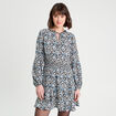 Robe &eacute;vas&eacute;e volant&eacute;e noir femme