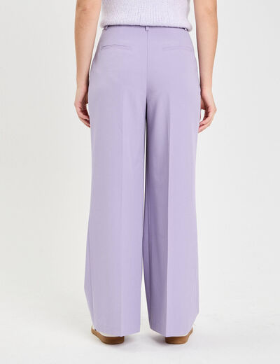 Pantalon large &agrave; pinces parme femme